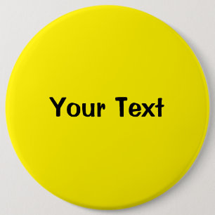 Macaron Rond 15,2 Cm Modèle de bouton de texte personnalisé Jaune 6 p