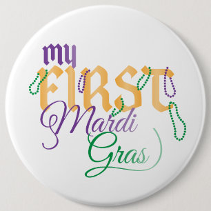 Macaron Rond 15,2 Cm Mon Pin colossal de premier mardi gras