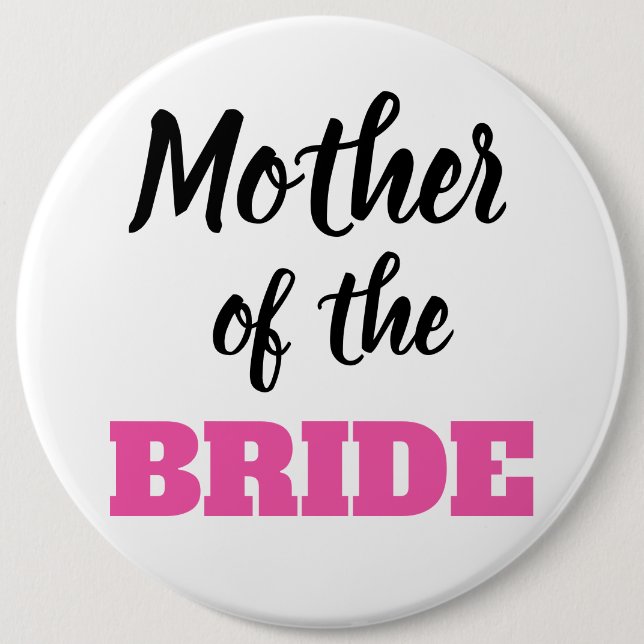 Macaron Rond 15,2 Cm Mother of the Bride Button  (Devant)