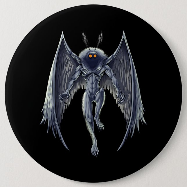 Macaron Rond 15,2 Cm Mothman Cryptid Creator (Devant)