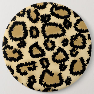 Macaron Rond 15,2 Cm Motif, brun et noir d'empreinte de léopard