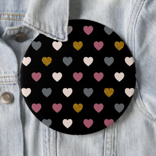 Macaron Rond 15,2 Cm Motif de coeur 30