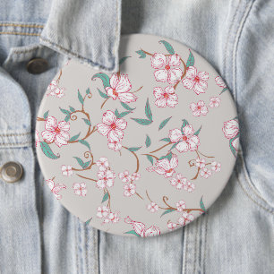 Macaron Rond 15,2 Cm Motif de fleurs inquiétantes