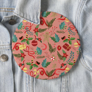 Macaron Rond 15,2 Cm Motif de Noël 2