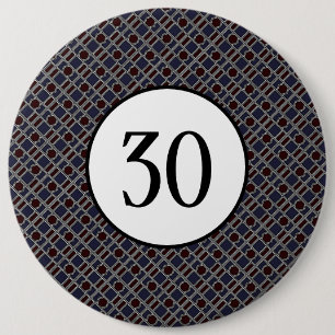Macaron Rond 15,2 Cm Motif géométrique tendance, fête d'anniversaire mo