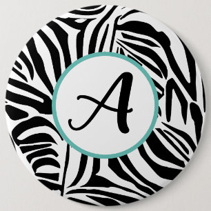 Macaron Rond 15,2 Cm Motif Zèbre