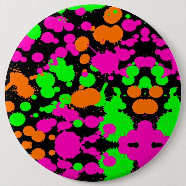 Macaron Rond 15,2 Cm Neoncore Paint Splatter (Devant)