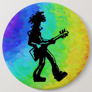 Macaron Rond 15,2 Cm New York Boogie Nights Guitare Rainbow