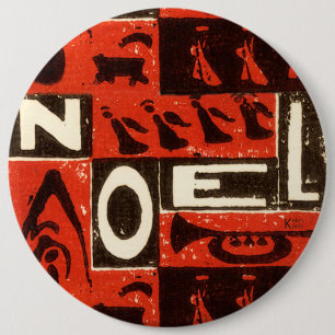 Macaron Rond 15,2 Cm Noel Rouge