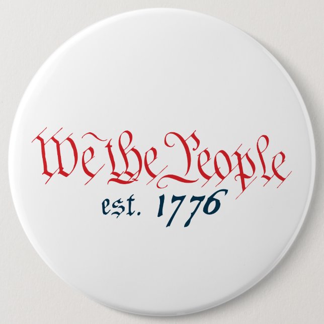 Macaron Rond 15,2 Cm Nous l'est de personnes. 1776 (Devant)