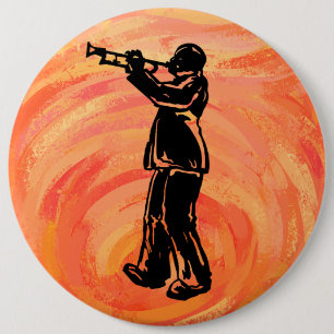 Macaron Rond 15,2 Cm Nuits de Boogie de New York Trompette Orange