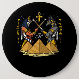 Macaron Rond 15,2 Cm Oeil égyptien d'Ankh de Ra de Dieu d'Anubis des