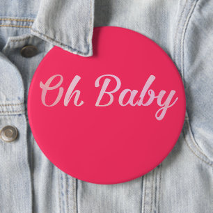 Macaron Rond 15,2 Cm Oh Baby Personnalisez cette fille rose