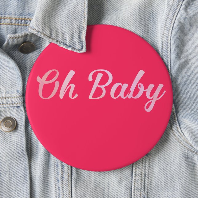 Macaron Rond 15,2 Cm Oh Baby Personnalisez cette fille rose (En situation)
