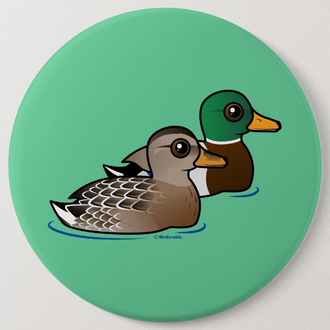 Macaron Rond 15,2 Cm Paires de Mallard (Devant)