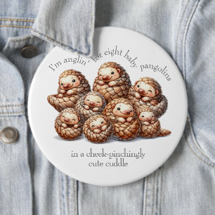 Macaron Rond 15,2 Cm Pangolins adorables pour 8 Pangolins mignons