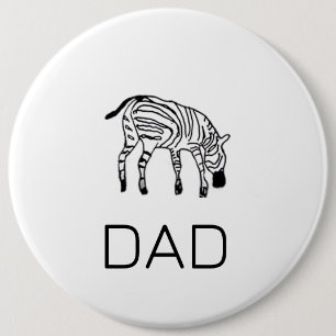 Macaron Rond 15,2 Cm Papa, Cutest Little Kenyan Zebra Birthday Golf Bal