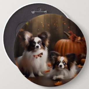 Macaron Rond 15,2 Cm Papillon chiot automne délice citrouille