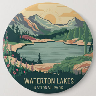 Macaron Rond 15,2 Cm Parc national des lacs Waterton