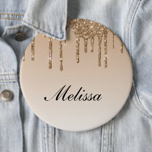 Macaron Rond 15,2 Cm parties scintillant de dérive de nom personnalis