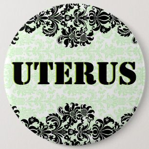 Macaron Rond 15,2 Cm Pastel Green & Black Damas GOP Uterus Obsession