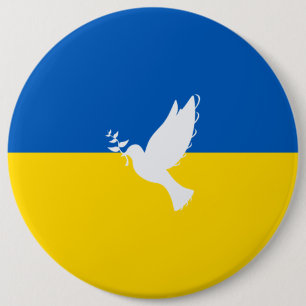 Macaron Rond 15,2 Cm Peace in the world Ukrainian flag 