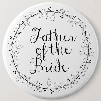 Macaron Rond 15,2 Cm Père nommé d'étiquettes de mariage de la jeune