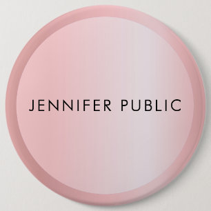 Macaron Rond 15,2 Cm Personnaliser Rose or Monogramme Modèle élégant