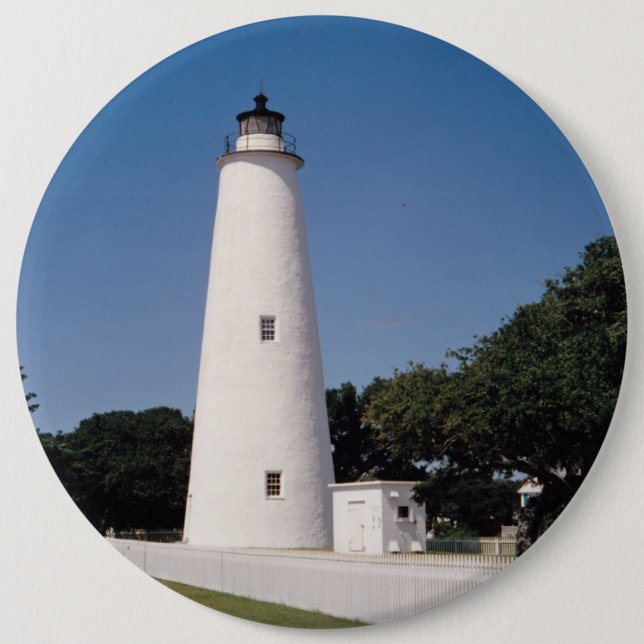 Macaron Rond 15,2 Cm Phare d'Ocracoke (Devant)