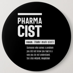 Macaron Rond 15,2 Cm Pharmacien Définition Drôle Cadeau Classique