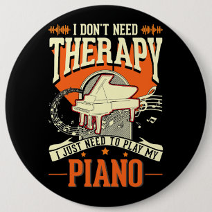 Macaron Rond 15,2 Cm Piano Therapy Piano Player Pianiste 3