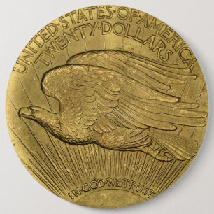 Macaron Rond 15,2 Cm Pièce Or Double Aigle 1933