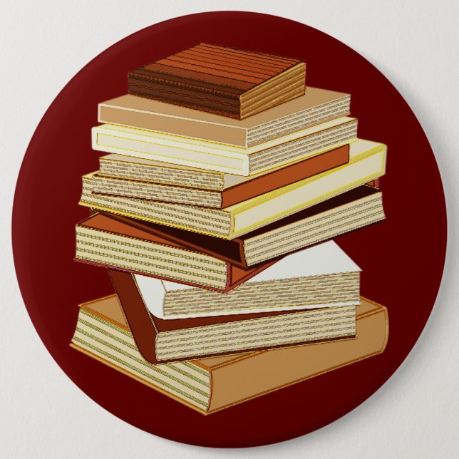 Macaron Rond 15,2 Cm Pile de livres - beige (Devant)