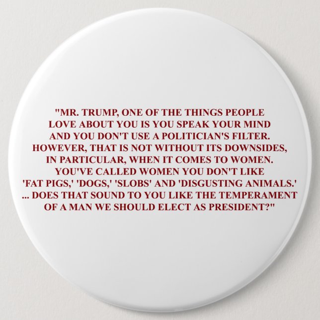 Macaron Rond 15,2 Cm Pin de question de Megyn Kelly (Devant)