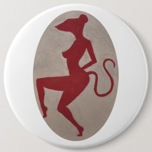 Macaron Rond 15,2 Cm Pin rouge de rat