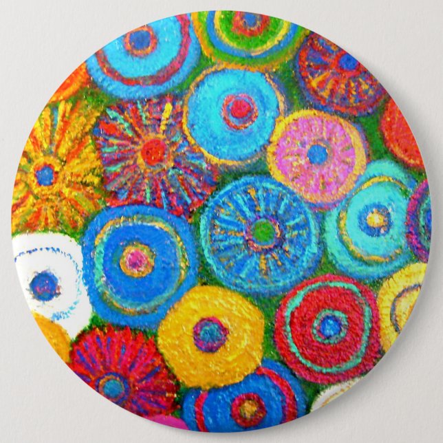 Macaron Rond 15,2 Cm Plein bouton de cercle (Devant)