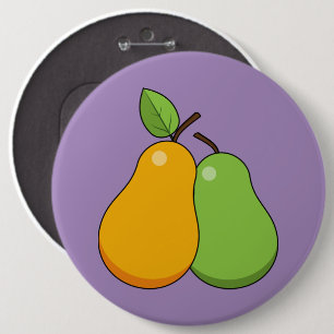 Macaron Rond 15,2 Cm Poires jaunes et vertes