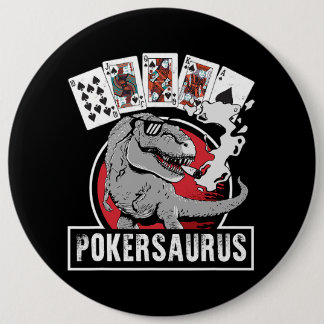 Macaron Rond 15,2 Cm Pokersaurus Casino Poker T Rex Dinosaur Jeux G