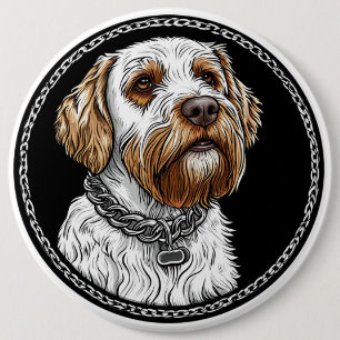 Macaron Rond 15,2 Cm Portrait de chien mignon