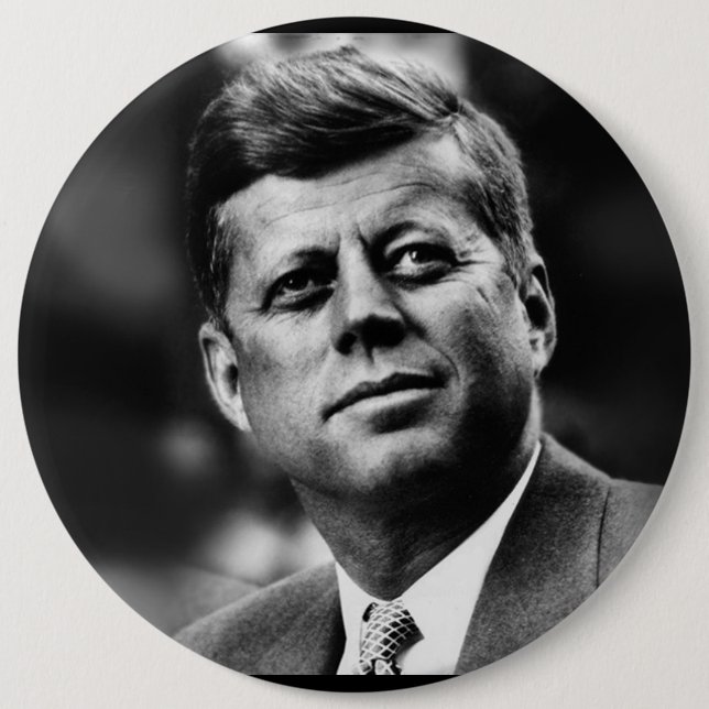 Macaron Rond 15,2 Cm Président de John F. Kennedy (Devant)