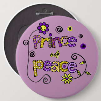 Macaron Rond 15,2 Cm Prince de la Paix I Doodles I Purple I 6x6 Button