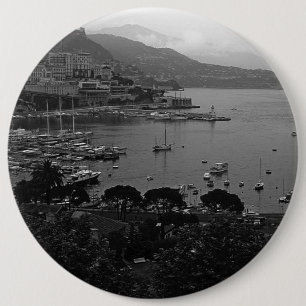 Macaron Rond 15,2 Cm Principauté de Monaco vintage Le port 1970