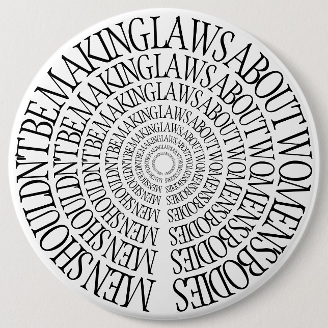 Macaron Rond 15,2 Cm Pro choix - Pin féministe (Devant)