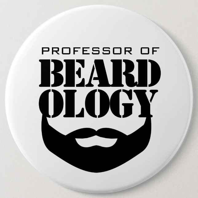 Macaron Rond 15,2 Cm Professeur amusant de Beardologie (Devant)