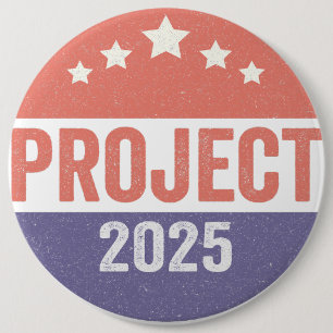 Macaron Rond 15,2 Cm Projet 2025 Trump American Patroitic USA