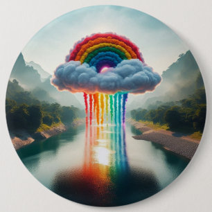 Macaron Rond 15,2 Cm "Rainbow Dream : Cloud Over River Button Collectio