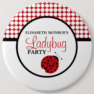 Macaron Rond 15,2 Cm Red Ladybug, fête d'anniversaire des enfants