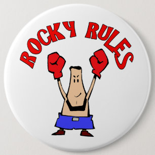 Macaron Rond 15,2 Cm Règles rocheuses, Boxer