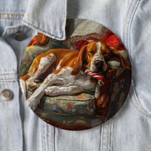Macaron Rond 15,2 Cm Renard américain Chien Foxhound Noël Fête