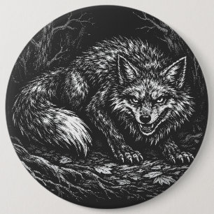Macaron Rond 15,2 Cm Renard rusé de la forêt — par BurnsInHell